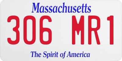 MA license plate 306MR1