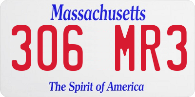 MA license plate 306MR3