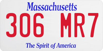 MA license plate 306MR7