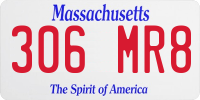 MA license plate 306MR8