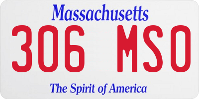 MA license plate 306MS0