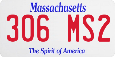 MA license plate 306MS2