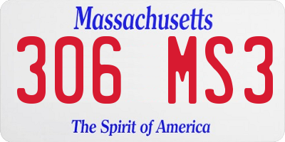 MA license plate 306MS3