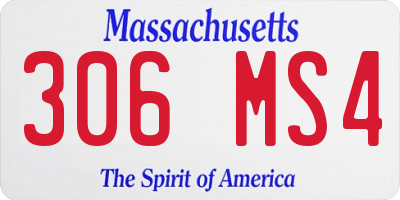 MA license plate 306MS4