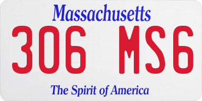 MA license plate 306MS6