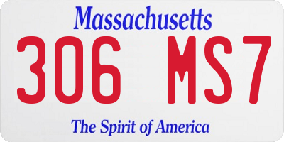 MA license plate 306MS7