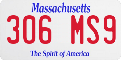 MA license plate 306MS9
