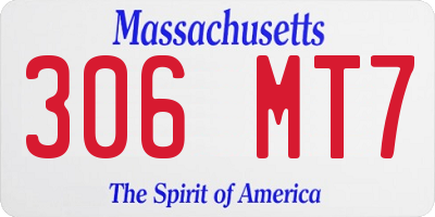 MA license plate 306MT7