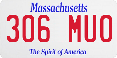 MA license plate 306MU0