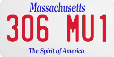 MA license plate 306MU1