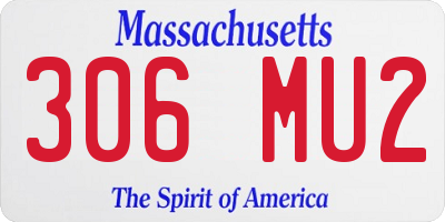 MA license plate 306MU2