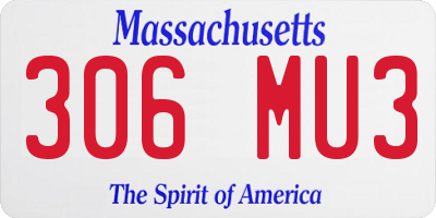 MA license plate 306MU3