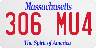 MA license plate 306MU4