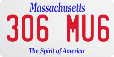 MA license plate 306MU6