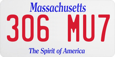 MA license plate 306MU7