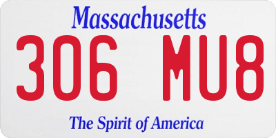 MA license plate 306MU8