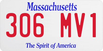 MA license plate 306MV1