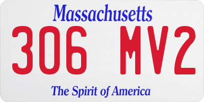 MA license plate 306MV2