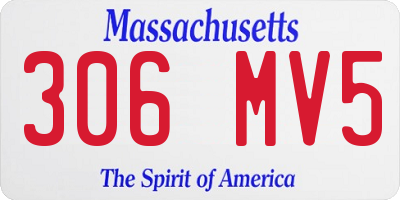MA license plate 306MV5