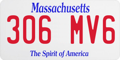MA license plate 306MV6