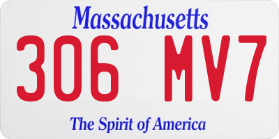 MA license plate 306MV7