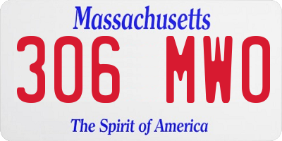 MA license plate 306MW0