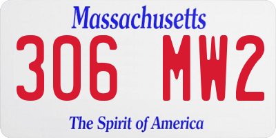 MA license plate 306MW2