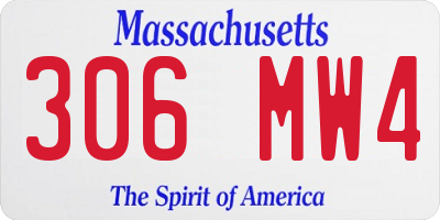 MA license plate 306MW4