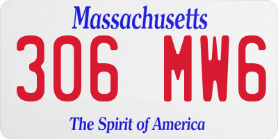 MA license plate 306MW6