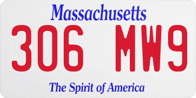 MA license plate 306MW9