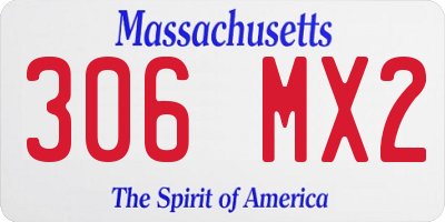 MA license plate 306MX2