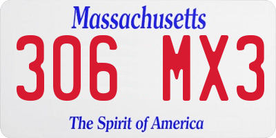 MA license plate 306MX3