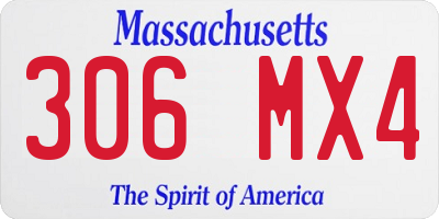 MA license plate 306MX4