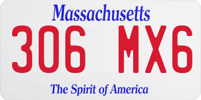 MA license plate 306MX6