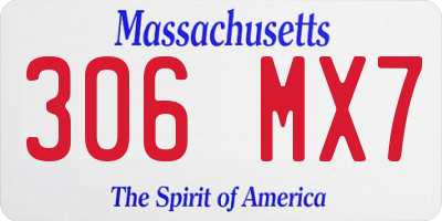 MA license plate 306MX7