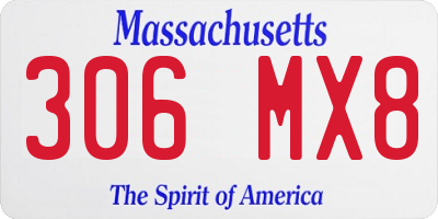 MA license plate 306MX8