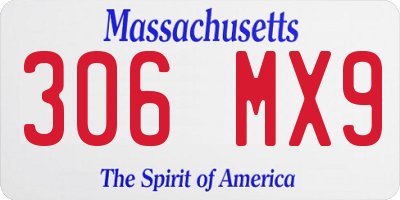 MA license plate 306MX9