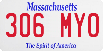 MA license plate 306MY0