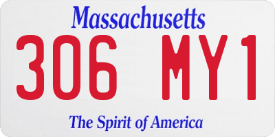 MA license plate 306MY1