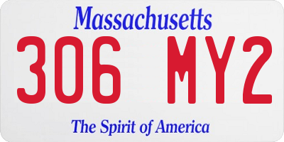 MA license plate 306MY2
