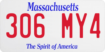 MA license plate 306MY4