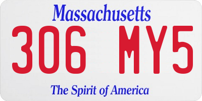 MA license plate 306MY5