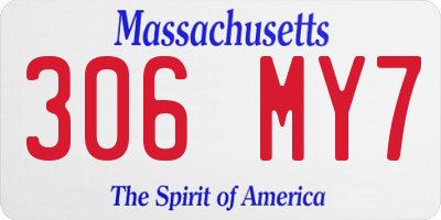 MA license plate 306MY7