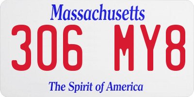 MA license plate 306MY8