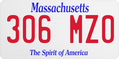 MA license plate 306MZ0