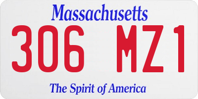 MA license plate 306MZ1