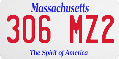 MA license plate 306MZ2