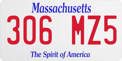 MA license plate 306MZ5