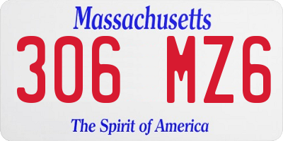 MA license plate 306MZ6