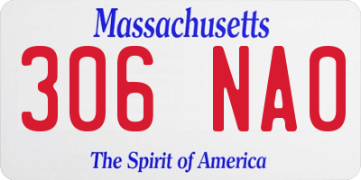 MA license plate 306NA0